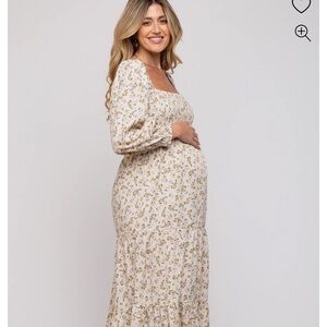 Pinkblush Cream Long Sleeve Bishop Sleeve Sundress